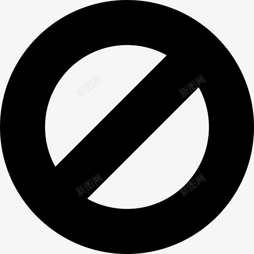 禁止信号标志接口和网络图标svg_新图网 https://ixintu.com 接口和网络 标志 禁止信号