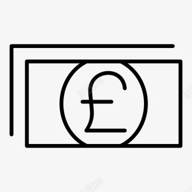 英镑货币英国图标图标