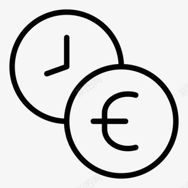 货币时间存款欧元图标图标