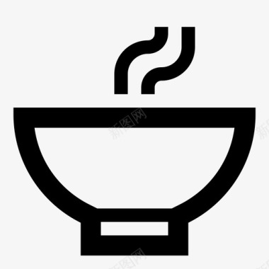 汤碗热的热的汤图标图标