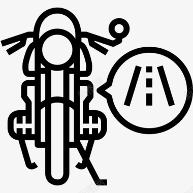 摩托车驾驶骑行公路图标图标