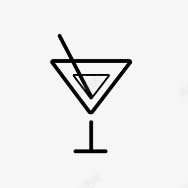 鸡尾酒酒精马提尼图标图标
