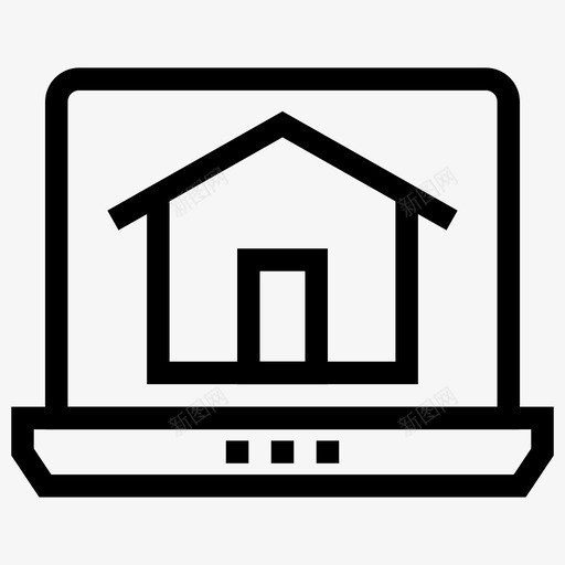 主页房子笔记本电脑图标svg_新图网 https://ixintu.com 主页 在线 房地产 房子 笔记本电脑 网页设计开发