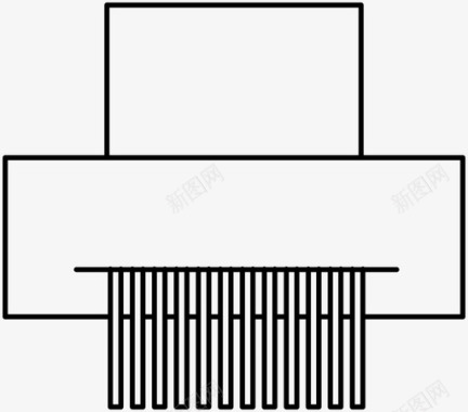碎纸机粉碎切割图标图标