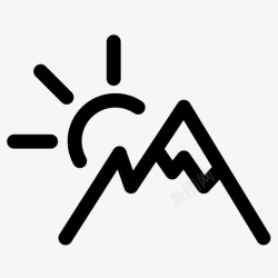 山太阳山太阳图标高清图片