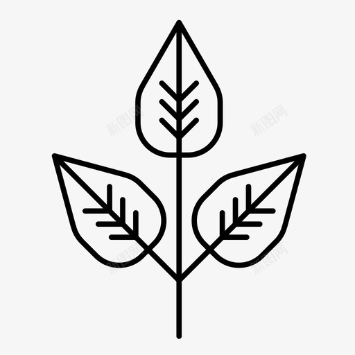树叶野营远足图标svg_新图网 https://ixintu.com 户外 户外娱乐 树叶 植物 远足 野营
