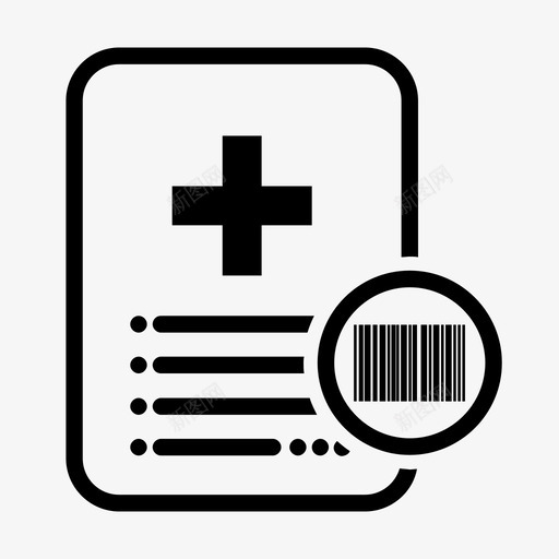 医疗报告条形码文件信息图标svg_新图网 https://ixintu.com 信息 医疗报告条形码 文件