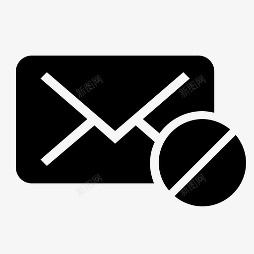 邮件块电子邮件禁止图标svg_新图网 https://ixintu.com 电子邮件 禁止 邮件块