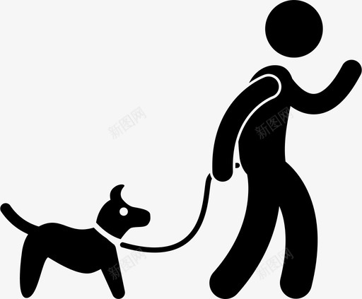 驯兽师主人宠物图标svg_新图网 https://ixintu.com 主人 宠物 散步 狗 训练 驯兽师