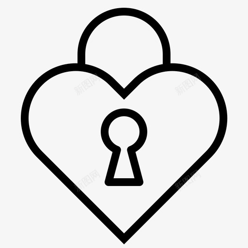 锁心钥匙图标svg_新图网 https://ixintu.com 心 爱 瓦伦丁 钥匙 锁
