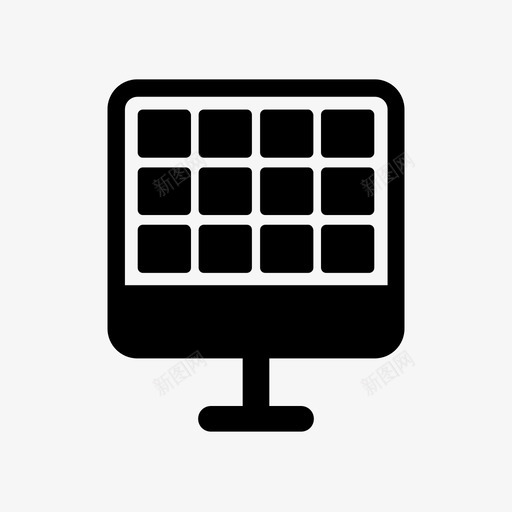 太阳能绿色能源可再生能源图标svg_新图网 https://ixintu.com 可再生能源 太阳能 太阳能板 绿色能源