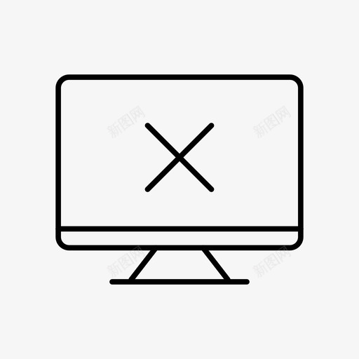 桌面取消设备无显示图标svg_新图网 https://ixintu.com x 屏幕 无显示 桌面取消 设备