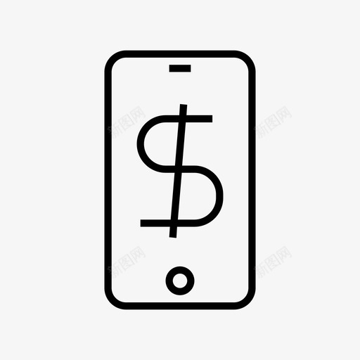 支付苹果支付美元图标svg_新图网 https://ixintu.com iphone 支付 美元 苹果支付 货币