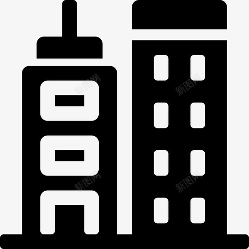 建筑物公寓城市图标svg_新图网 https://ixintu.com 住宅楼 公寓 城市 建筑物 房地产 房屋