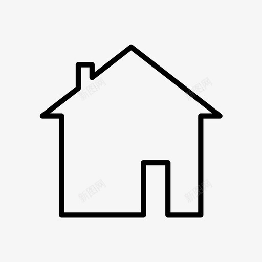 房子建筑家庭图标svg_新图网 https://ixintu.com 住 家 家庭 建筑 房子