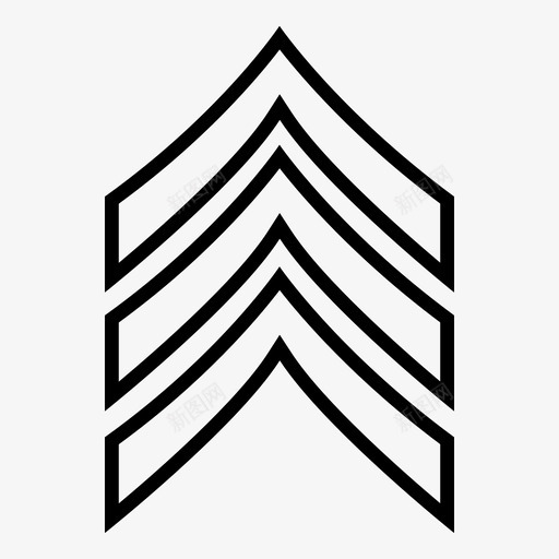中士陆军符号图标svg_新图网 https://ixintu.com 中士 军衔 士兵 徽章 符号 陆军