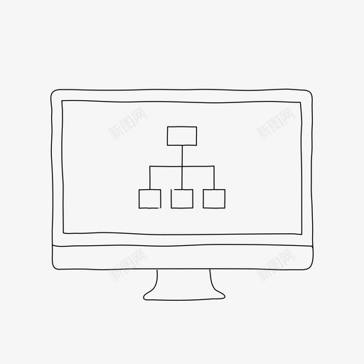 桌面站点地图图表设备图标svg_新图网 https://ixintu.com 图表 屏幕 桌面站点地图 设备