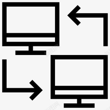 云计算数据交换数据共享图标图标
