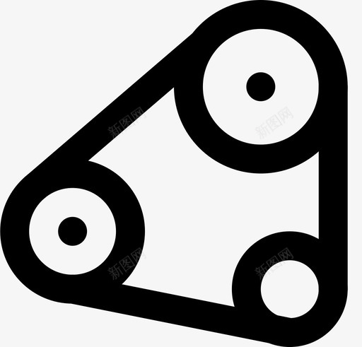 发动机皮带汽车零件图标svg_新图网 https://ixintu.com smashicons汽车零件md大纲 发动机皮带 汽车 车辆 零件