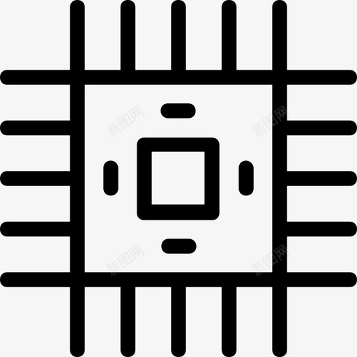 微处理器芯片电子图标svg_新图网 https://ixintu.com 处理器芯片 存储芯片 微处理器 数字营销 电子 芯片