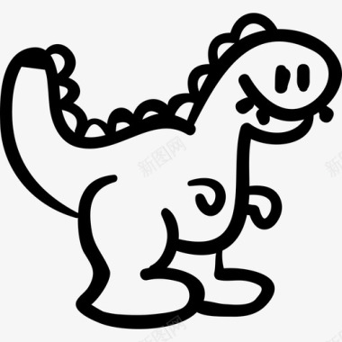 恐龙手绘玩具动物手绘玩具手绘细部图标图标