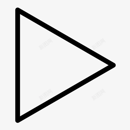 向前向右三角形图标svg_新图网 https://ixintu.com 三角形 向前 向右 直线