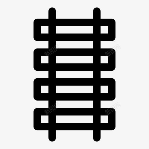 铁轨纯线路图标svg_新图网 https://ixintu.com 纯线路 铁轨