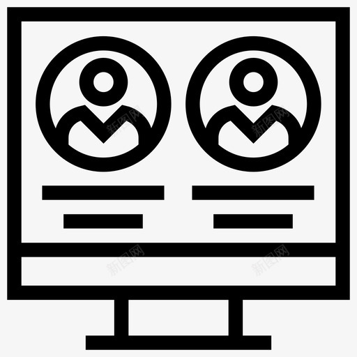 显示器人物个人资料图标svg_新图网 https://ixintu.com 个人资料 人物 屏幕 显示器 网页设计开发