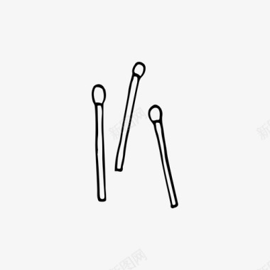 火柴火插图图标图标