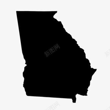 乔治亚州美国地图图标图标