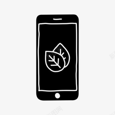 iphone叶子设备自然图标图标