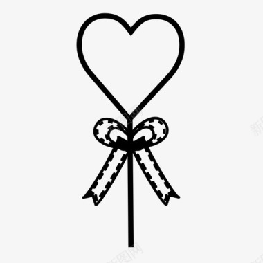 心形棒棒糖爱情情人节图标图标
