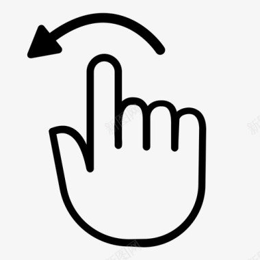 滑动手指交互式界面图标图标