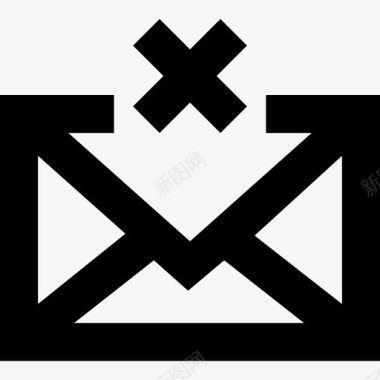 删除电子邮件取消电子邮件交叉图标图标