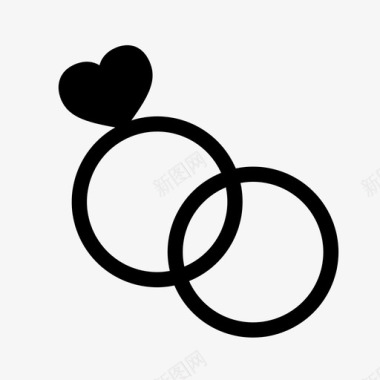 订婚戒指心爱图标图标