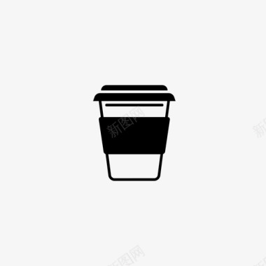 咖啡杯一次性杯纸杯图标图标