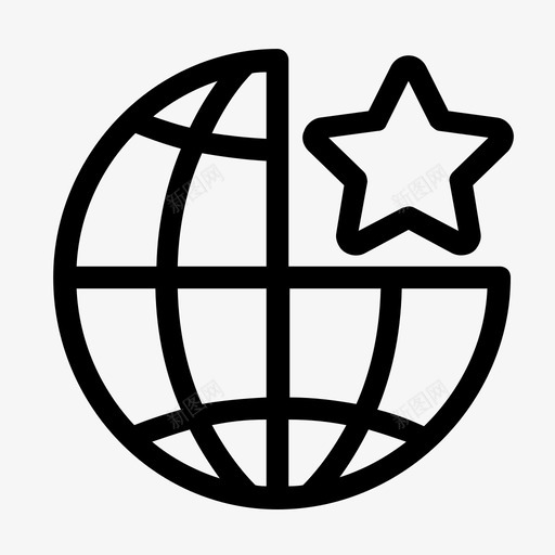 收藏全球高级图标svg_新图网 https://ixintu.com 世界 全球 搜索引擎优化 收藏 明星 高级