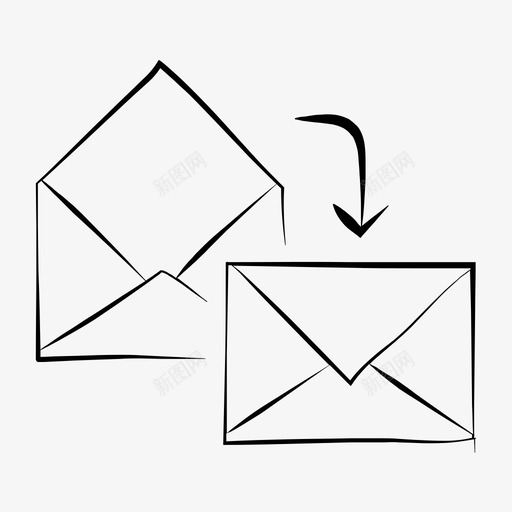信封电子邮件手绘图标svg_新图网 https://ixintu.com 信封 信封手绘 手绘 标记为未读 电子邮件