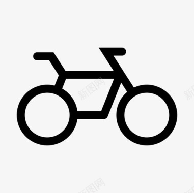 自行车交通工具交通工具填充图标集图标