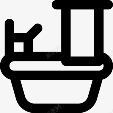 浴缸物品家具图标图标