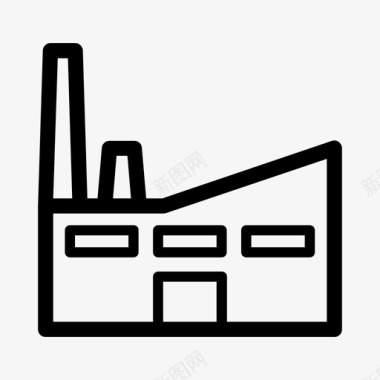 工厂建筑工业图标图标