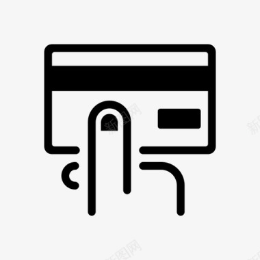 信用卡持卡无现金支付图标图标