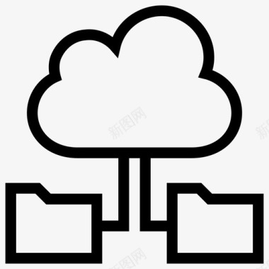 云文件夹云计算数据存储图标图标