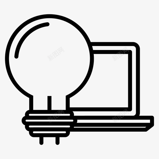 灯泡想法灯图标svg_新图网 https://ixintu.com 想法 灯 灯泡 笔记本电脑 网络开发卷2