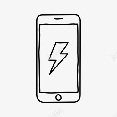 iphone闪电充电设备图标图标