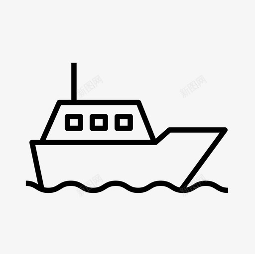 船帆运输图标svg_新图网 https://ixintu.com 帆 船 运输 运输细线图标集