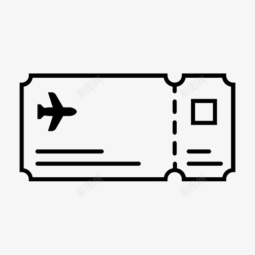 飞机票航空公司登机牌图标svg_新图网 https://ixintu.com 旅行 登机牌 航空公司 飞机票