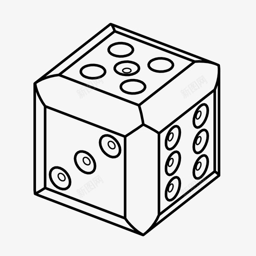 骰子赌场五图标svg_新图网 https://ixintu.com 五 玩 赌博 赌场 运气 骰子