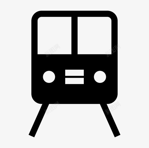 火车地铁铁路图标svg_新图网 https://ixintu.com 交通 地铁 火车 运输填充图标集 铁路