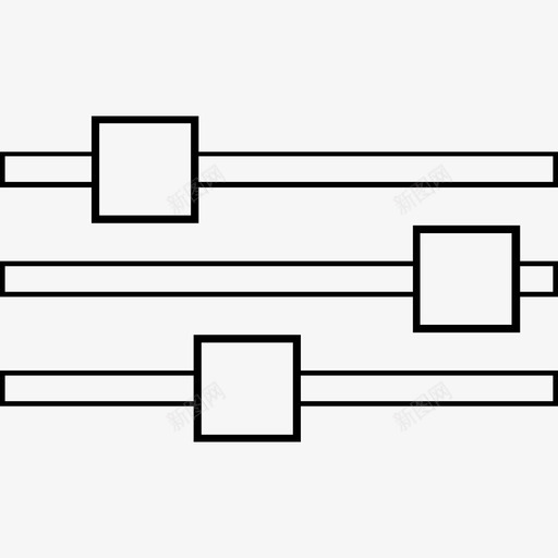 滑块控制器控件图标svg_新图网 https://ixintu.com 控件 控制器 滑块 设置 选项